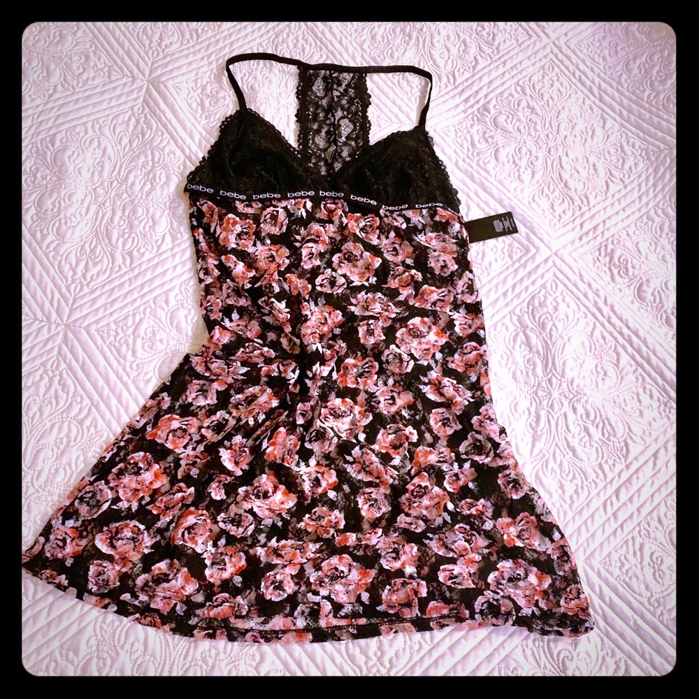 💥ONLY 1 LEFT💥 NWT BEBE FLORAL LACE LINGERIE - Picture 2 of 8